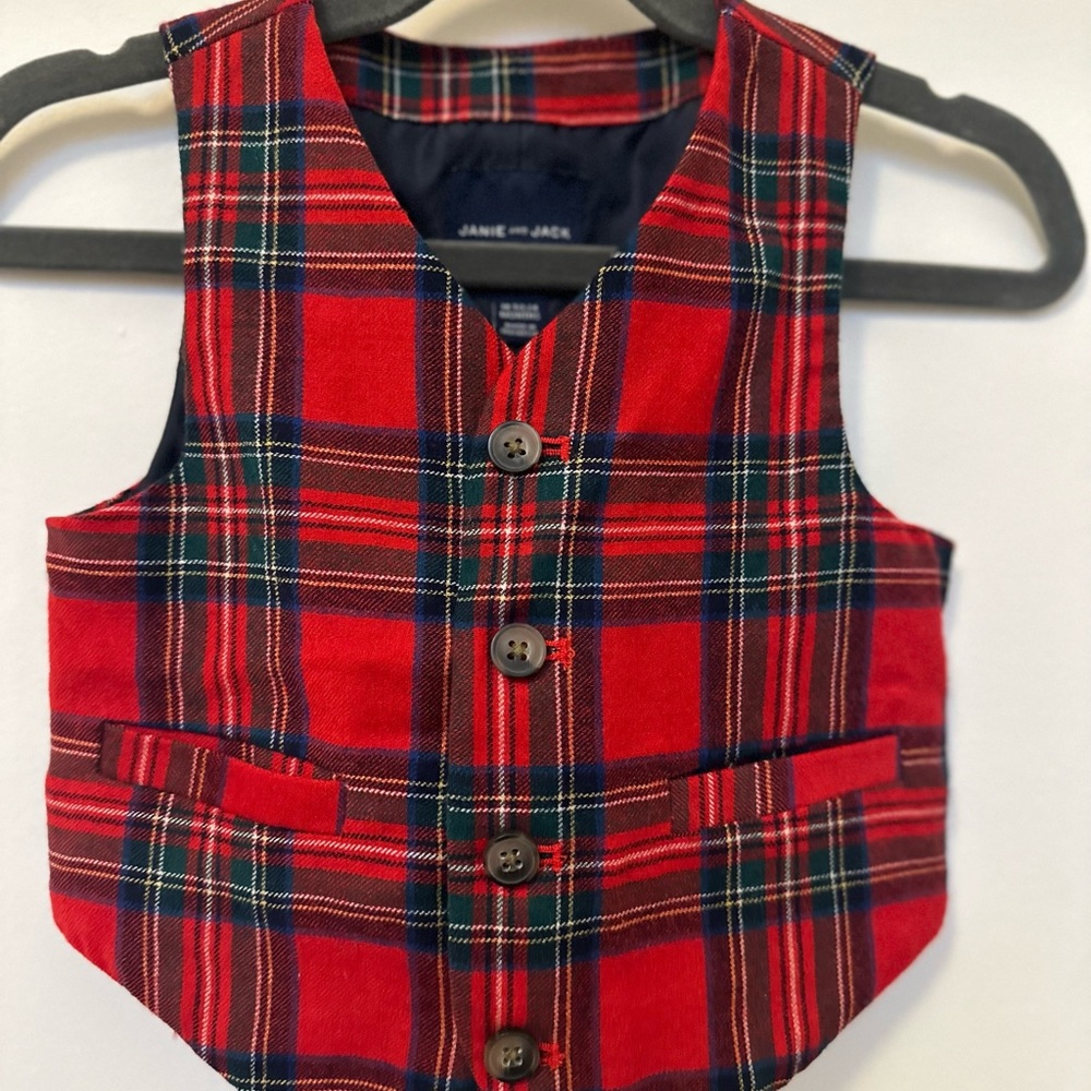 Janie and Jack Holiday Vest.